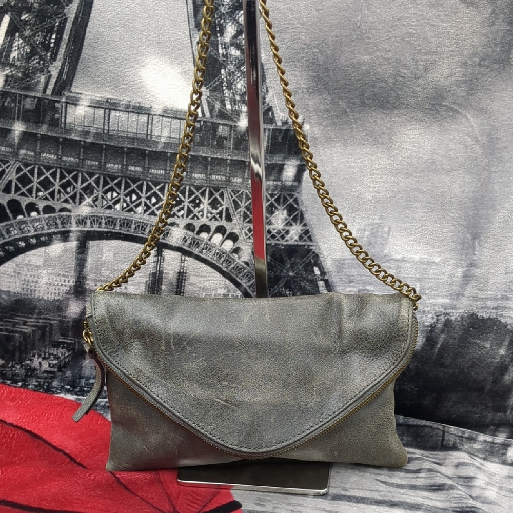 J Crew  Leather Chain Shoulder Bag